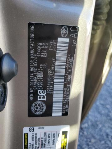 2T1BU4EE2AC193588 - 2010 TOYOTA COROLLA BASE 米色 照片 12