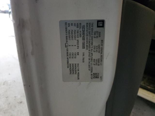 1GCSHAF40B1156005 - 2011 CHEVROLET EXPRESS G1 白色 照片 12