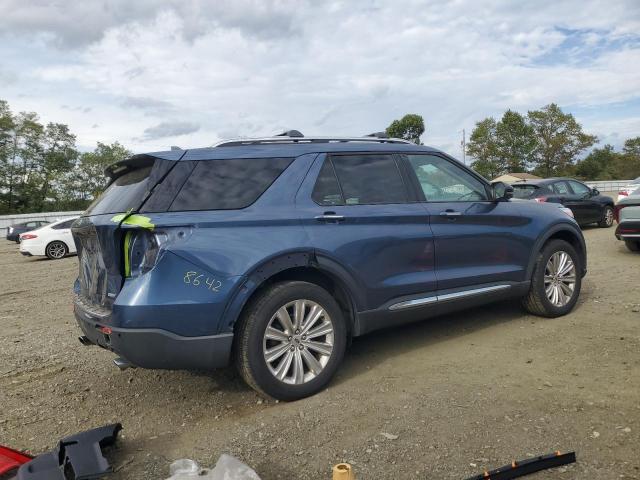 1FMSK8FH4LGC40044 - 2020 FORD EXPLORER LIMITED BLUE photo 3