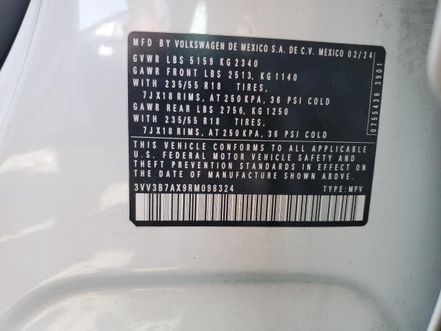 3VV3B7AX9RM098324 - 2024 VOLKSWAGEN TIGUAN SE 白色 照片 13