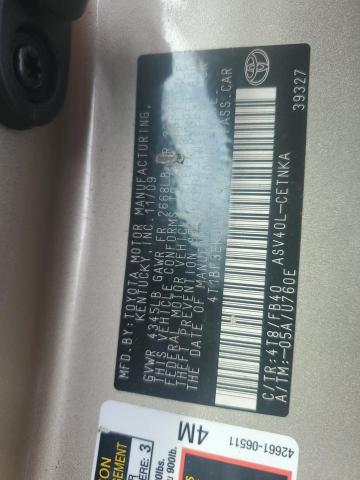 4T1BF3EK0AU079422 - 2010 TOYOTA CAMRY BASE GOLD photo 12
