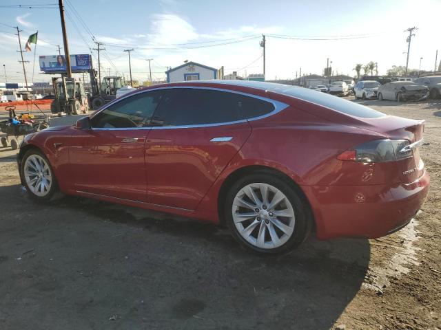 5YJSA1E15HF210006 - 2017 TESLA MODEL S RED photo 2