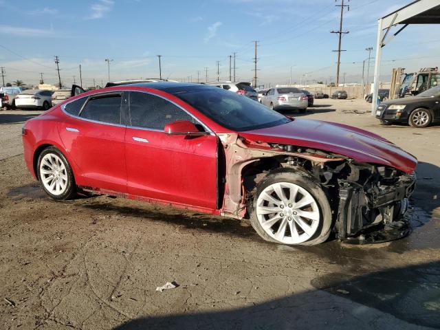 5YJSA1E15HF210006 - 2017 TESLA MODEL S RED photo 4