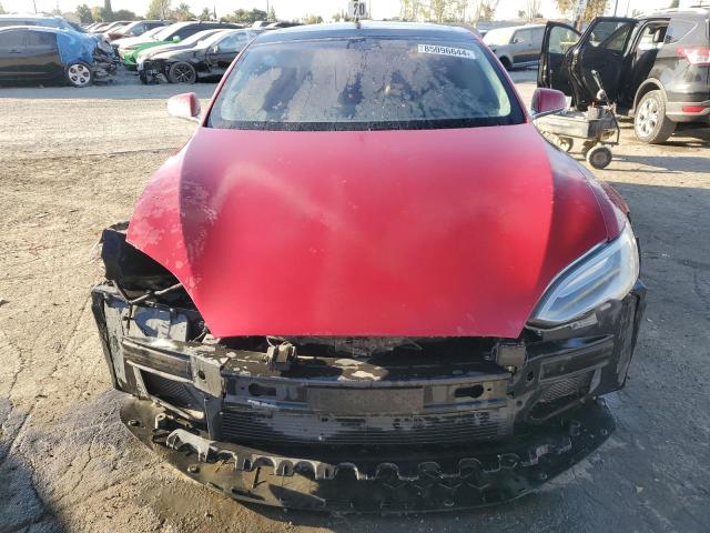 5YJSA1E15HF210006 - 2017 TESLA MODEL S RED photo 5