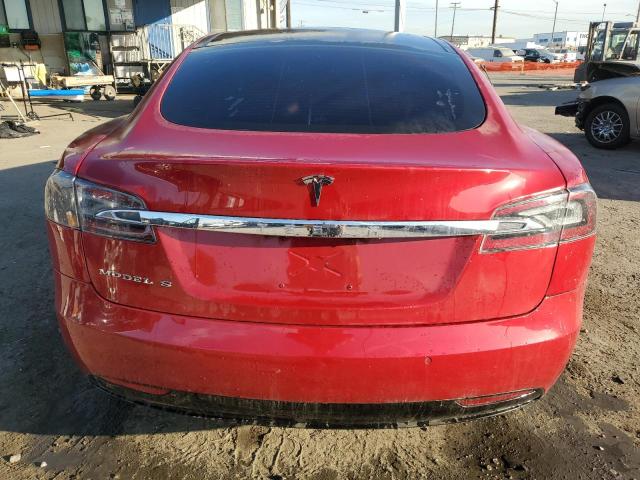5YJSA1E15HF210006 - 2017 TESLA MODEL S RED photo 6