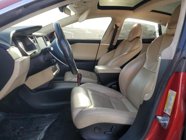 5YJSA1E15HF210006 - 2017 TESLA MODEL S RED photo 7