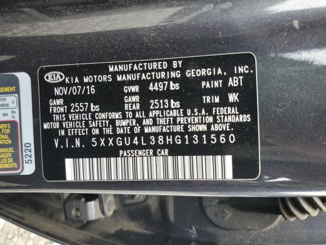 5XXGU4L38HG131560 - 2017 KIA OPTIMA EX CHARCOAL photo 12