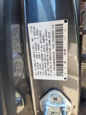 1HGCP26879A050145 - 2009 HONDA ACCORD EXL ნაცრისფერი ფოტო 12