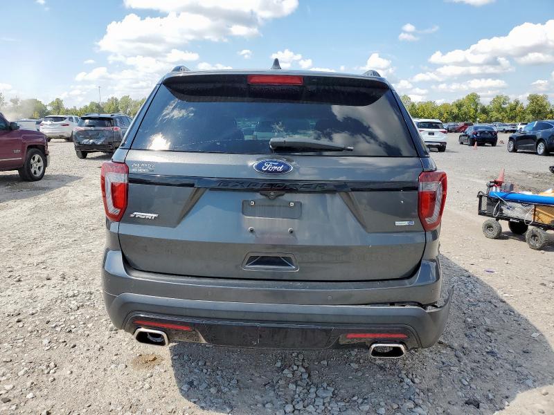 1FM5K8GT7HGA68826 - 2017 FORD EXPLORER SPORT GRAY photo 6