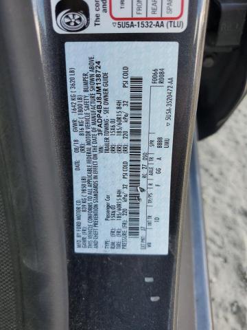 3FADP4BJ8JM138724 - 2018 FORD FIESTA SE Сұр фото 12