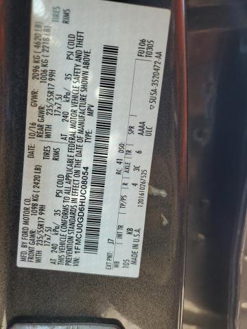 1FMCU0GD6HUC08054 - 2017 FORD ESCAPE SE 灰色 照片 13