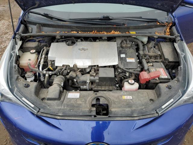 JTDKARFU1J3059708 - 2018 TOYOTA PRIUS BLUE photo 11