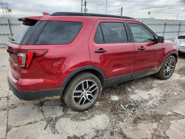 1FM5K8GT6HGD54618 - 2017 FORD EXPLORER SPORT Rouge photo 3