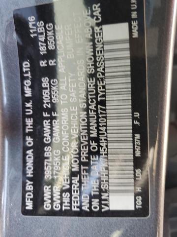 SHHFK7H54HU410177 - 2017 HONDA CIVIC EX GRAY photo 12