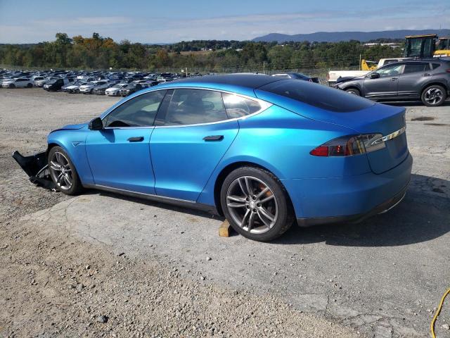 5YJSA1E21FF118915 - 2015 TESLA MODEL S BLUE photo 2