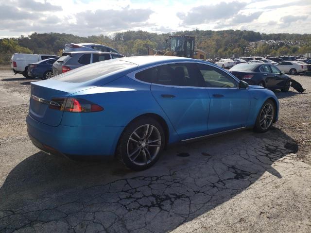 5YJSA1E21FF118915 - 2015 TESLA MODEL S BLUE photo 3