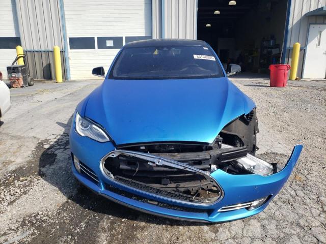 5YJSA1E21FF118915 - 2015 TESLA MODEL S BLUE photo 5