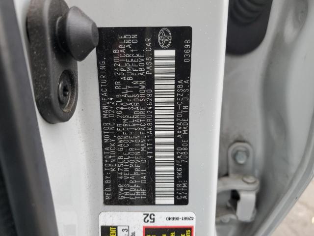 4T1T11AK8RU246280 - 2024 TOYOTA CAMRY SE NIGHT SHADE GRAY photo 12