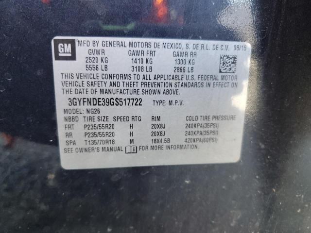 3GYFNDE39GS517722 - 2016 CADILLAC SRX PREMIUM COLLECTION BLUE photo 13