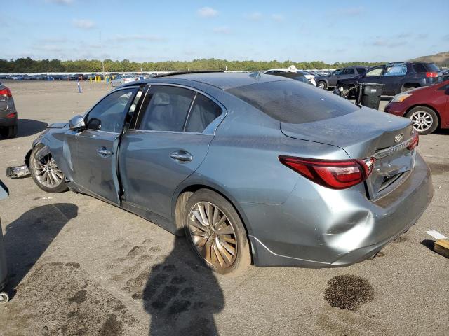 JN1EV7ARXKM551970 - 2019 INFINITI Q50 LUXE أزرق صورة 2