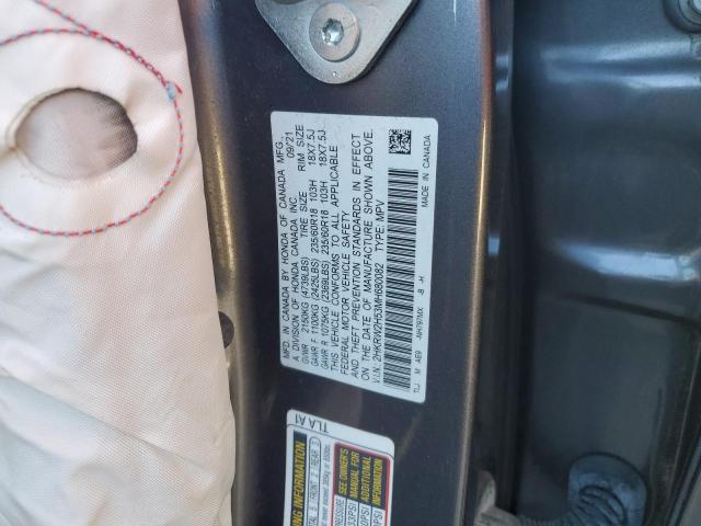 2HKRW2H53MH680082 - 2021 HONDA CR-V EX CHARCOAL photo 12