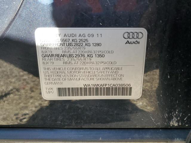 WA1WKAFP1CA038506 - 2012 AUDI Q5 PRESTIGE BLUE photo 13
