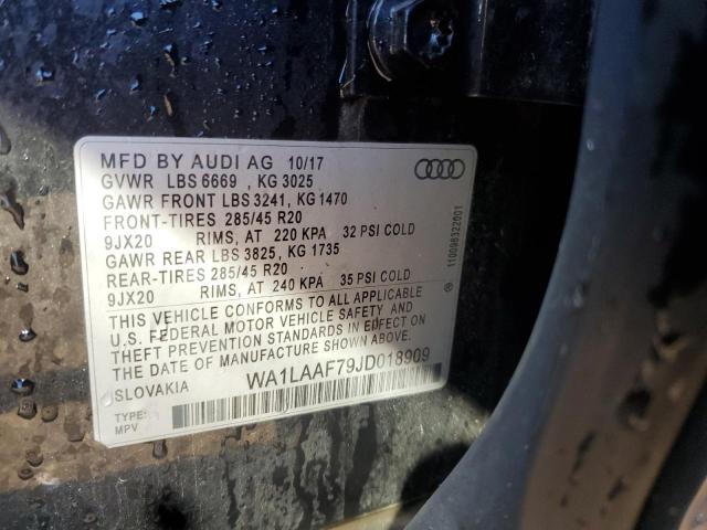WA1LAAF79JD018909 - 2018 AUDI Q7 PREMIUM PLUS Czarny zdjęcie 14