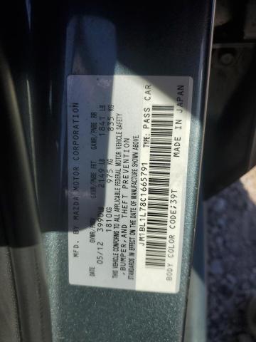 JM1BL1L78C1665791 - 2012 MAZDA 3 I 银色 照片 12