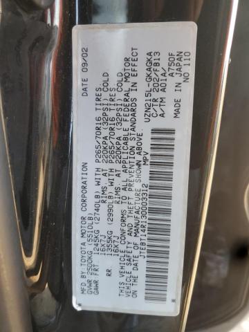 JTEBT14R130003312 - 2003 TOYOTA 4RUNNER SR5 BLACK photo 12