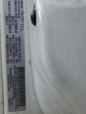 ZFBHRFAB1L6P44495 - 2020 RAM PROMASTER WHITE photo 13