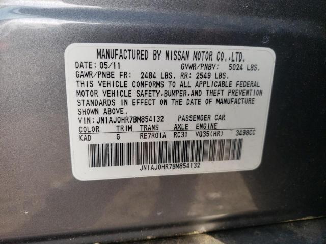 JN1AJ0HR7BM854132 - 2011 INFINITI EX35 BASE 灰色 照片 13