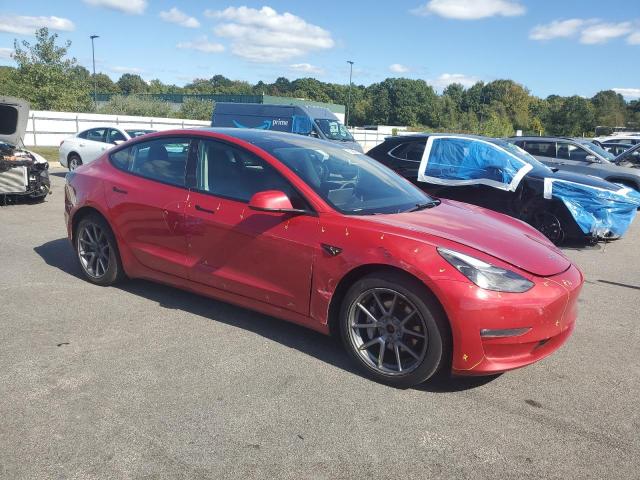 5YJ3E1EB0NF287606 - 2022 TESLA MODEL 3 红色 照片 4