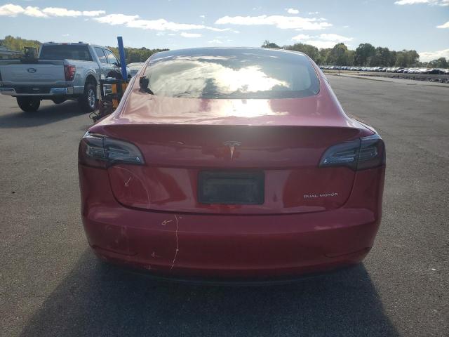 5YJ3E1EB0NF287606 - 2022 TESLA MODEL 3 红色 照片 6
