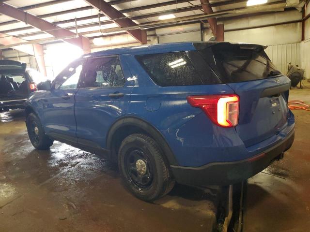 1FM5K8AW8MNA16212 - 2021 FORD EXPLORER POLICE INTERCEPTOR Azul foto 2