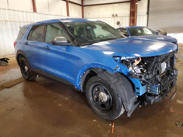 1FM5K8AW8MNA16212 - 2021 FORD EXPLORER POLICE INTERCEPTOR Azul foto 4