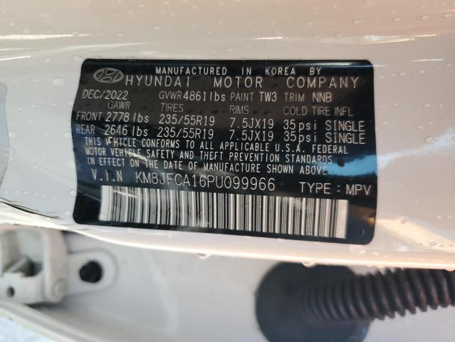 KM8JFCA16PU099966 - 2023 HYUNDAI TUCSON SEL CONVENIENCE Սպիտակ լուսանկար 13