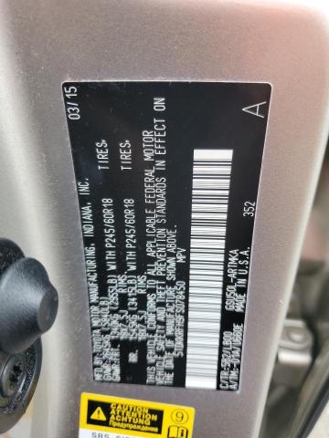 5TDKKRFH9FS078450 - 2015 TOYOTA HIGHLANDER XLE ოქროსფერი ფოტო 13