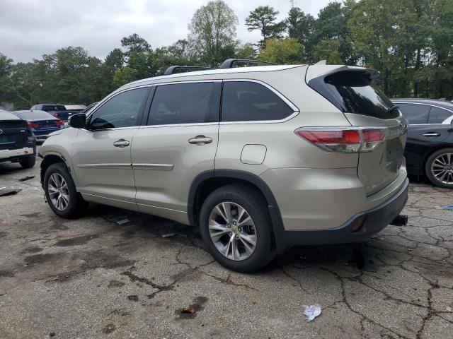 5TDKKRFH9FS078450 - 2015 TOYOTA HIGHLANDER XLE ოქროსფერი ფოტო 2
