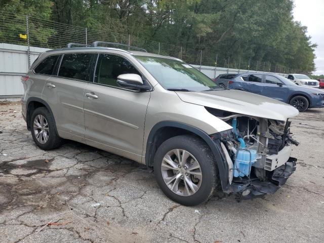 5TDKKRFH9FS078450 - 2015 TOYOTA HIGHLANDER XLE ოქროსფერი ფოტო 4