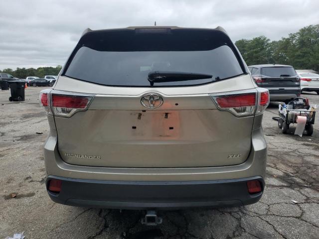 5TDKKRFH9FS078450 - 2015 TOYOTA HIGHLANDER XLE ოქროსფერი ფოტო 6