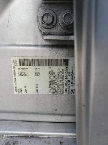 1N4AA5AP9AC804099 - 2010 NISSAN MAXIMA S SILVER photo 12