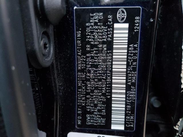 4T1T11BKXPU082851 - 2023 TOYOTA CAMRY SE NIGHT SHADE BLACK photo 13