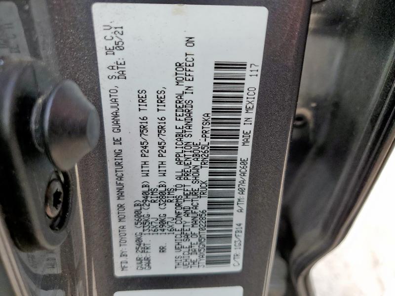 3TYAX5GN5MT022856 - 2021 TOYOTA TACOMA DOUBLE CAB გრაფიტი ფოტო 13