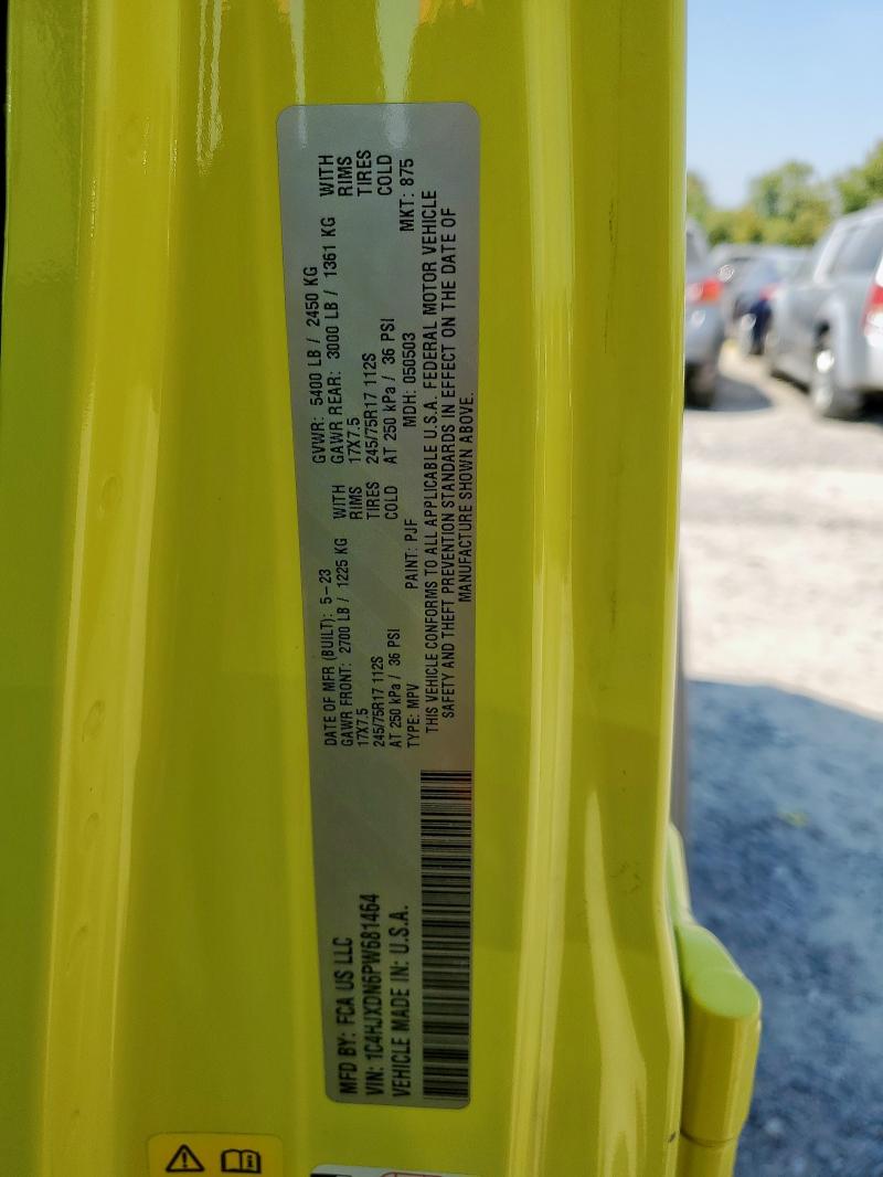 1C4HJXDN6PW681464 - 2023 JEEP WRANGLER SPORT Sarı foto 13