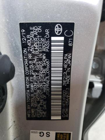 JTDEPRAE3LJ096687 - 2020 TOYOTA COROLLA LE Gümüş foto 12