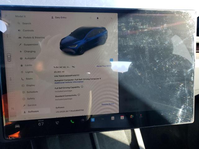 7SAXCAE55PF415717 - 2023 TESLA MODEL X BLUE photo 9