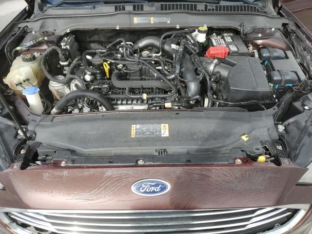 3FA6P0HDXKR127960 - 2019 FORD FUSION SE BURGUNDY photo 11