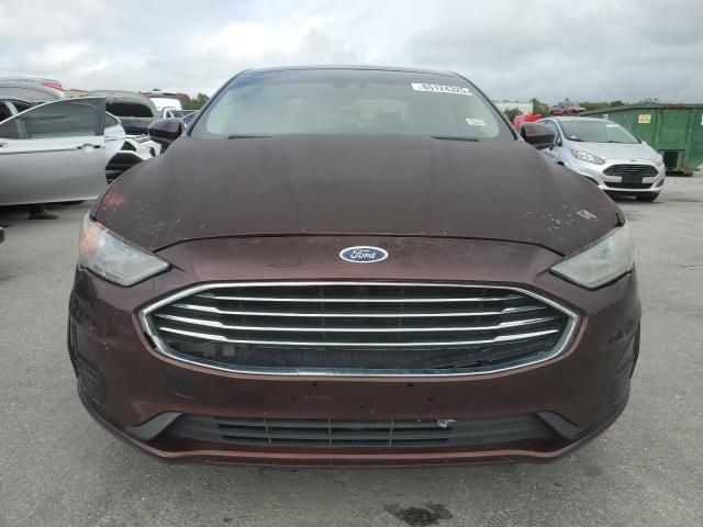 3FA6P0HDXKR127960 - 2019 FORD FUSION SE BURGUNDY photo 5