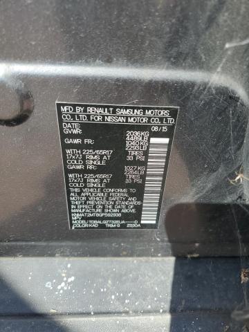 KNMAT2MT8GP592938 - 2016 NISSAN ROGUE S GRAY photo 12