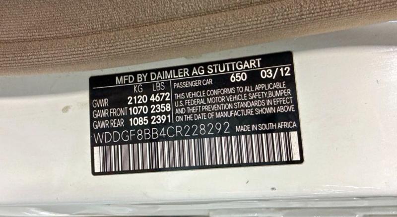 WDDGF8BB4CR228292 - 2012 MERCEDES-BENZ C 300 4MATIC WHITE photo 10